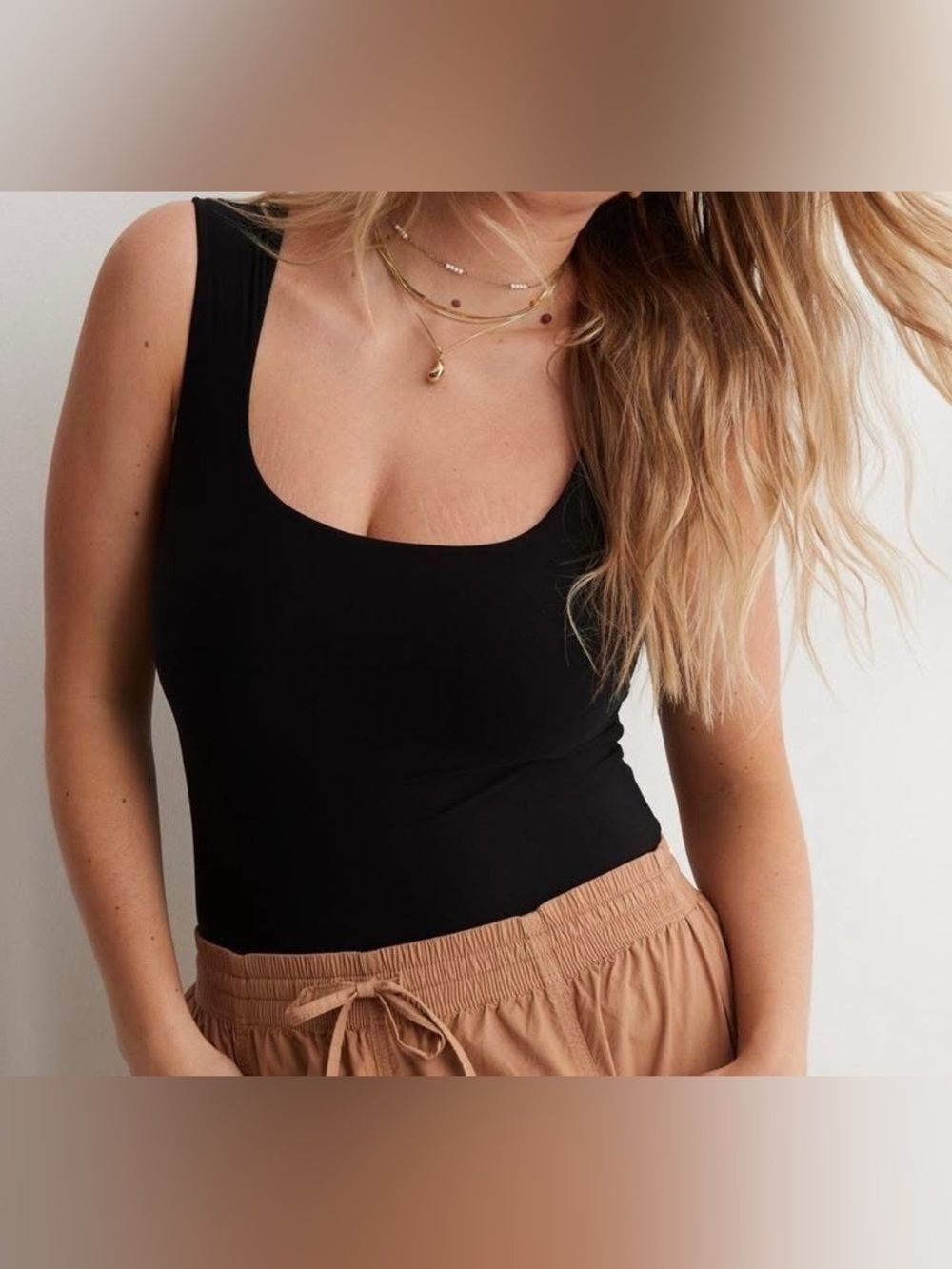 Aerie Smoothez Real Good Black Bodysuit
